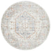 Zardab Silver Transitional Grid Contemporary Round Rug, Rugs, Ozark Home 