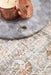 Zardab Silver Transitional Grid Contemporary Round Rug, Rugs, Ozark Home 