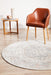 Zardab Silver Transitional Grid Contemporary Round Rug, Rugs, Ozark Home 