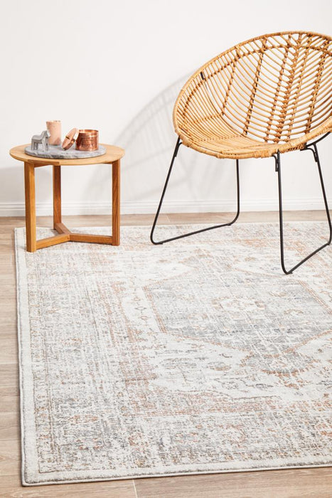 Zardab Silver Stonewashed Transitional Grid Contemporary Rug, Rugs, Ozark Home 