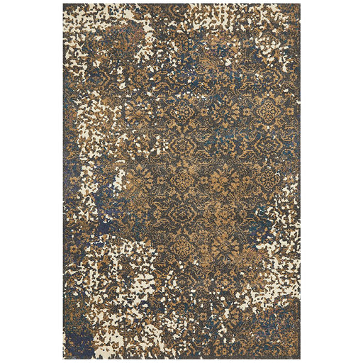 Mardin Blue & Grey Faded Transitional Motif Contemporary Indoor/Outdoor Rug, Rugs, Ozark Home 