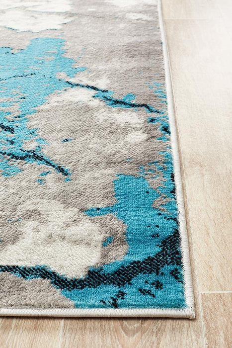 Meydan Blue & Grey Fractured Sky Contemporary Rug, Rugs, Ozark Home 