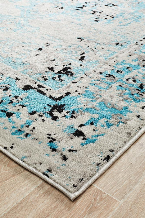 Meydan Blue & Grey Faded Transitional Medallion Contemporary Rug, Rugs, Ozark Home 