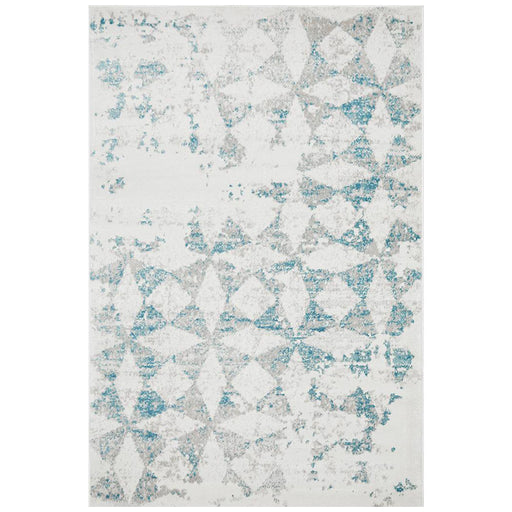 Meydan Blue Grey & White Stacked Diamond Contemporary Rug, Rugs, Ozark Home 