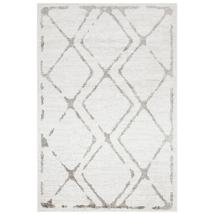 Meydan Grey & White Faded Diamond Contemporary Rug, Rugs, Ozark Home 