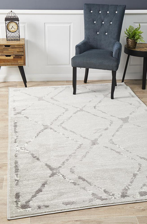 Meydan Grey & Silver Faded Diamond Contemporary Rug, Rugs, Ozark Home 