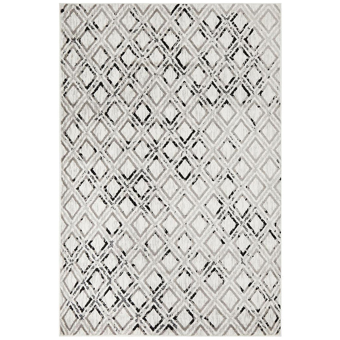 Meydan Grey & Black Transitional Diamond Contemporary Rug, Rugs, Ozark Home 