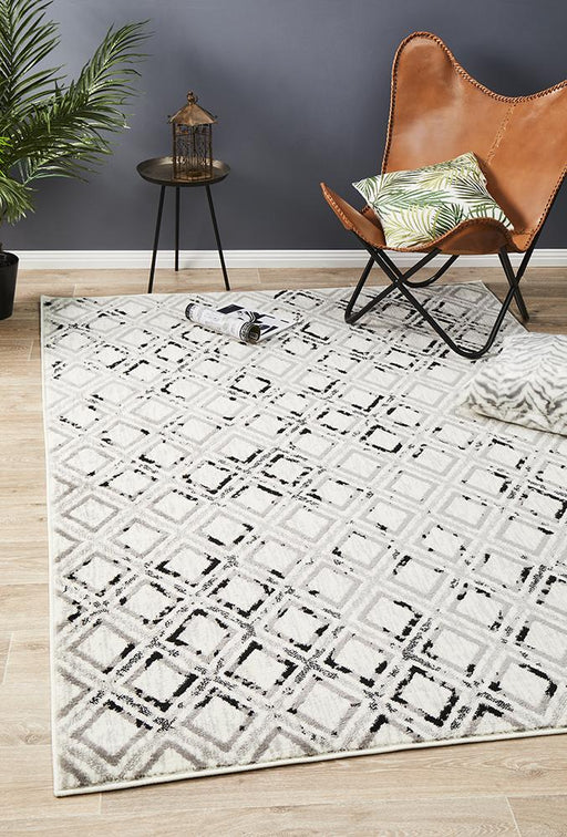 Meydan Grey & Black Transitional Diamond Contemporary Rug, Rugs, Ozark Home 