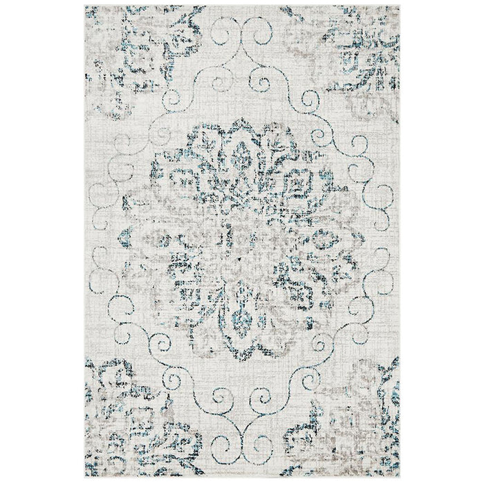 Meydan Blue & Grey Faded Mandara Contemporary Rug, Rugs, Ozark Home 