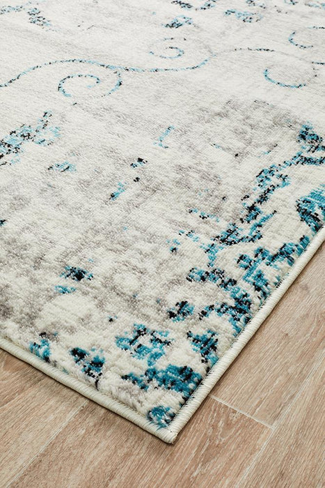 Meydan Blue & Grey Faded Mandara Contemporary Rug, Rugs, Ozark Home 