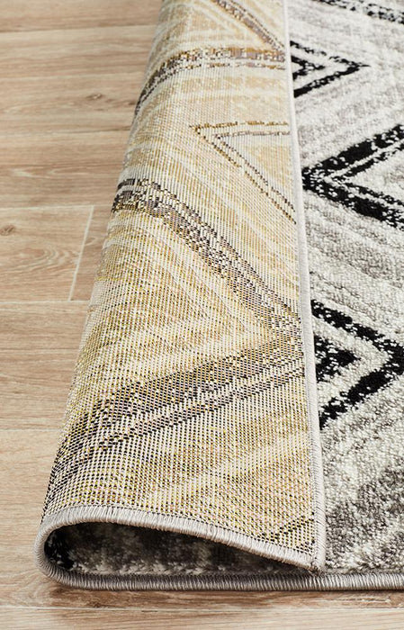 Meydan Grey & Black Geometric Diamonds Contemporary Rug, Rugs, Ozark Home 