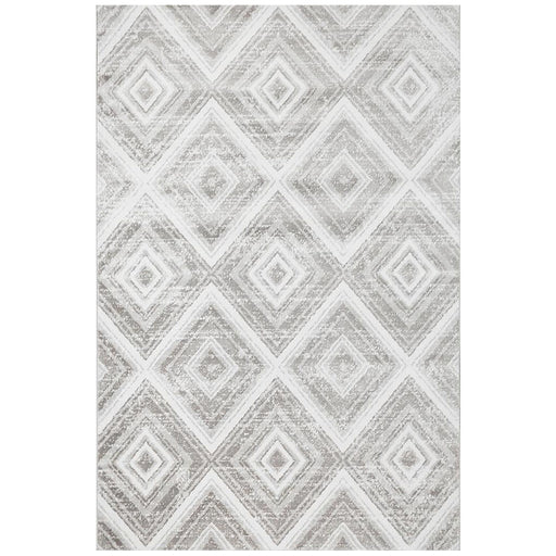 Meydan Grey & Silver Geometric Diamonds Contemporary Rug, Rugs, Ozark Home 