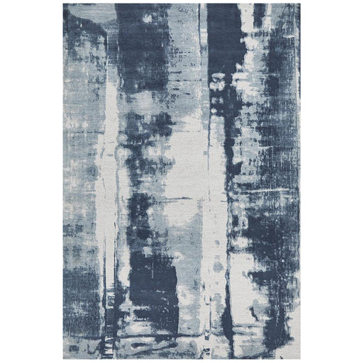 Manali Denim Abstract Paint Streak Contemporary Rug, Rugs, Ozark Home 