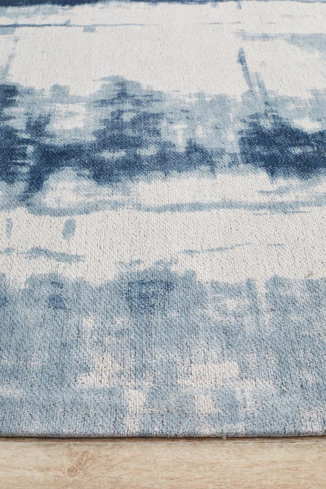 Manali Denim Abstract Paint Streak Contemporary Rug, Rugs, Ozark Home 