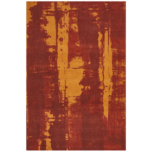 Manali Paprika Abstract Paint Streak Contemporary Rug, Rugs, Ozark Home 