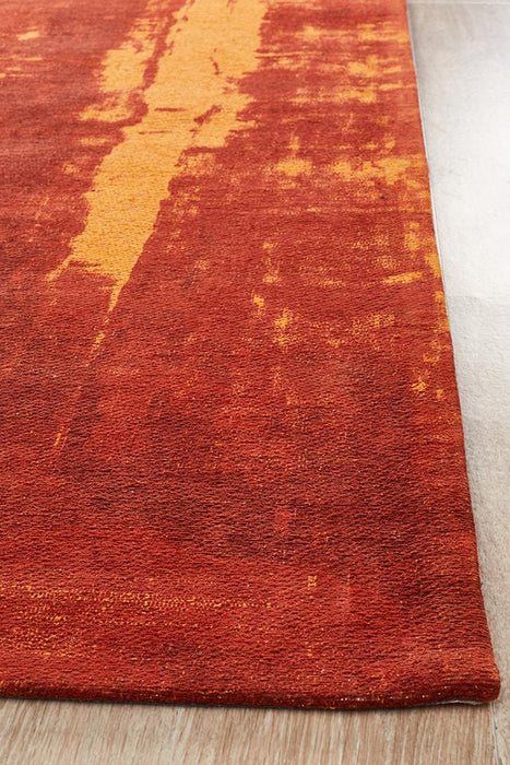 Manali Paprika Abstract Paint Streak Contemporary Rug, Rugs, Ozark Home 