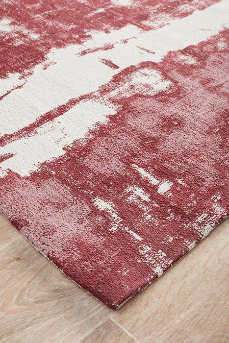 Manali Rose Abstract Paint Streak Contemporary Runner Rug, Rugs, Ozark Home 