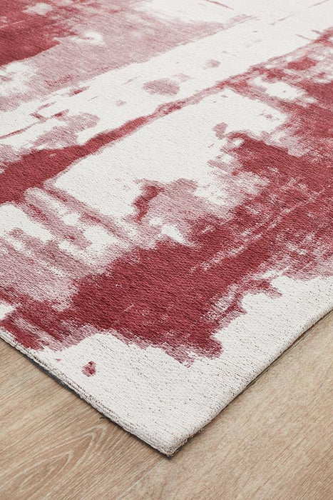 Manali Rose Abstract Paint Streak Contemporary Rug, Rugs, Ozark Home 