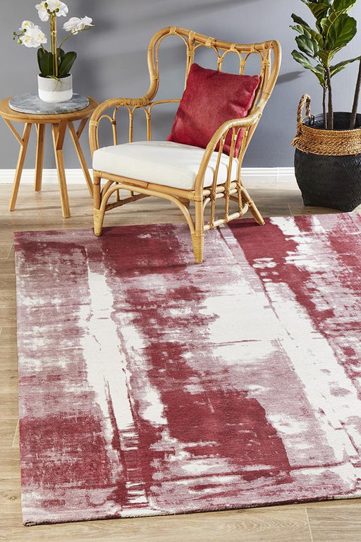 Manali Rose Abstract Paint Streak Contemporary Rug, Rugs, Ozark Home 