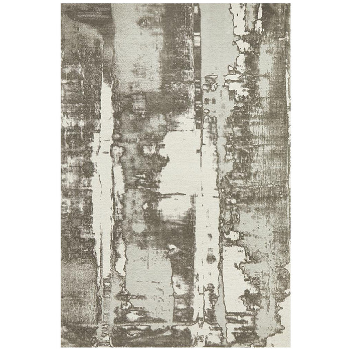 Manali Silver Abstract Paint Streak Contemporary Rug, Rugs, Ozark Home 