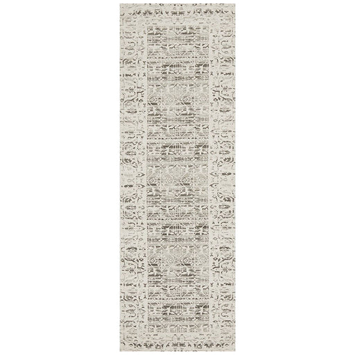 Manali Silver Transitional Floral Medallion Contemporary Runner Rug, Rugs, Ozark Home 