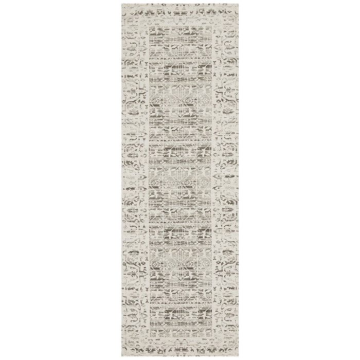 Manali Silver Transitional Floral Medallion Contemporary Runner Rug, Rugs, Ozark Home 