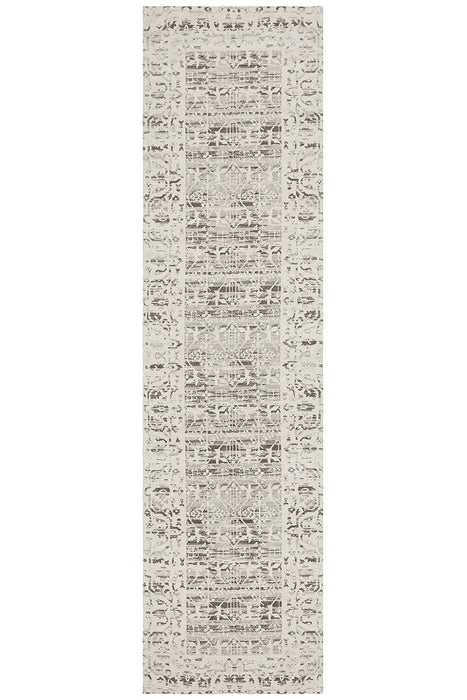 Manali Silver Transitional Floral Medallion Contemporary Rug, Rugs, Ozark Home 