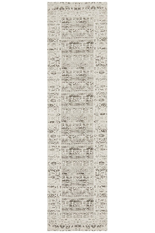 Manali Silver Transitional Floral Medallion Contemporary Rug, Rugs, Ozark Home 