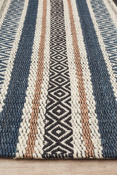 Madurai Denim Combined Pattern Flatwoven Contemporary Rug, Rugs, Ozark Home 