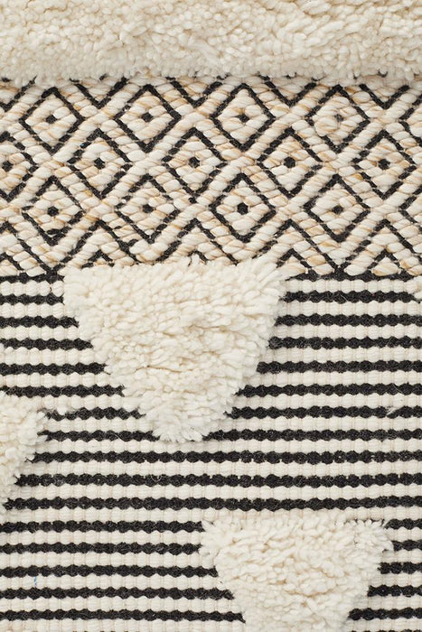 Madurai Ivory Hand Tufted Shape Flatwoven Contemporary Rug, Rugs, Ozark Home 