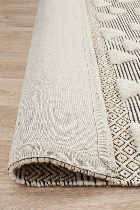 Madurai Ivory Hand Tufted Shape Flatwoven Contemporary Rug, Rugs, Ozark Home 