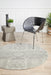 Serap Grey & Silver Round Zelda Contemporary Rug, Rugs, Ozark Home 