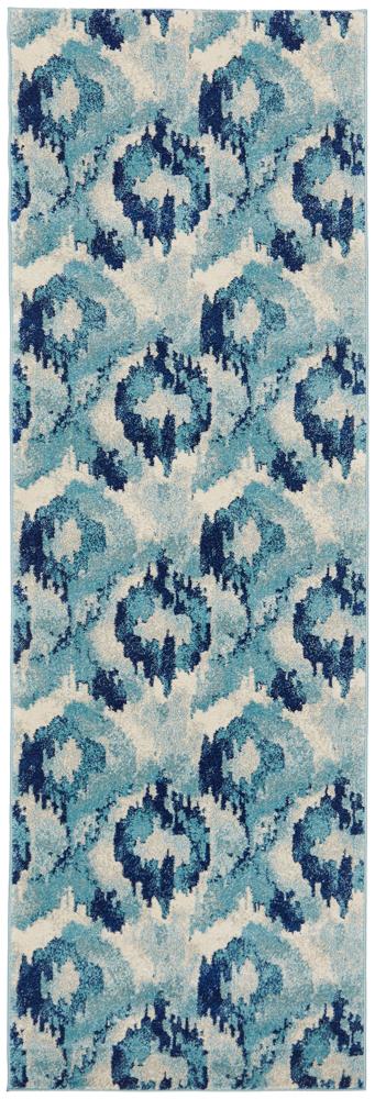 Serap Whimsical Blue Abstract Ocean Contemporary Rug, Rugs, Ozark Home 