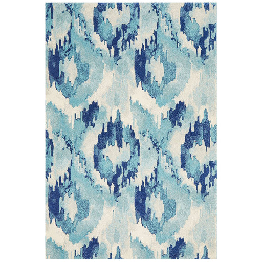 Serap Whimsical Blue Abstract Ocean Contemporary Rug, Rugs, Ozark Home 