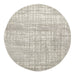 Serap Grey & Silver Round Abstract Crosshatch Contemporary Rug, Rugs, Ozark Home 