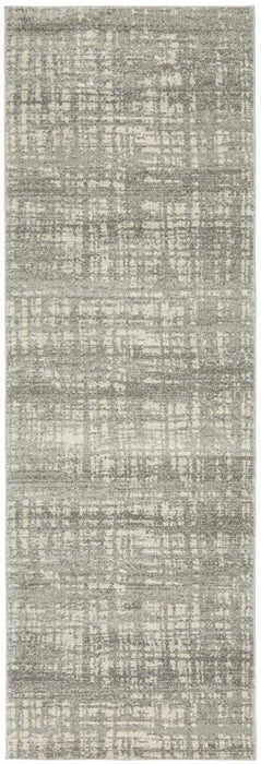 Serap Grey & Silver Abstract Crosshatch Contemporary Rug, Rugs, Ozark Home 