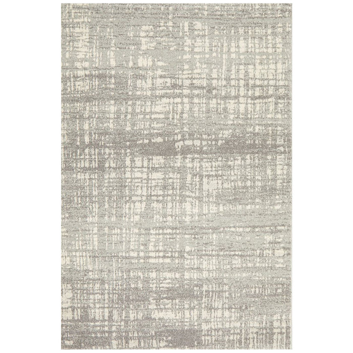 Serap Grey & Silver Abstract Crosshatch Contemporary Rug, Rugs, Ozark Home 