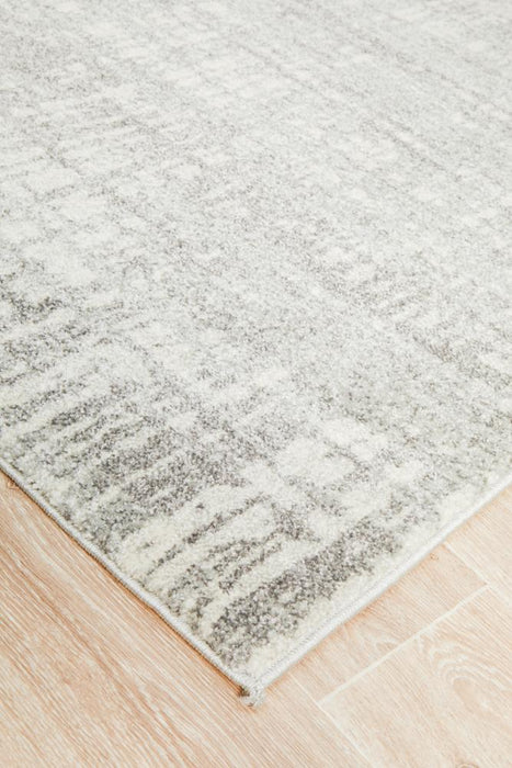 Serap Grey & Silver Abstract Crosshatch Contemporary Rug, Rugs, Ozark Home 