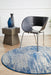 Serap Grey & Blue Round Dunescape Contemporary Rug, Rugs, Ozark Home 