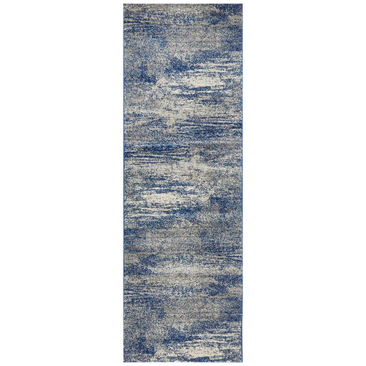 Serap Grey & Blue Dunescape Contemporary Runner Rug, Rugs, Ozark Home 