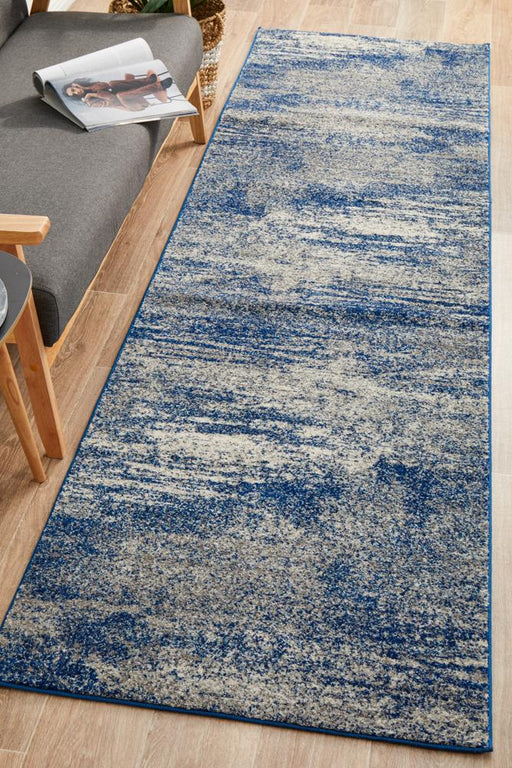 Serap Grey & Blue Dunescape Contemporary Runner Rug, Rugs, Ozark Home 