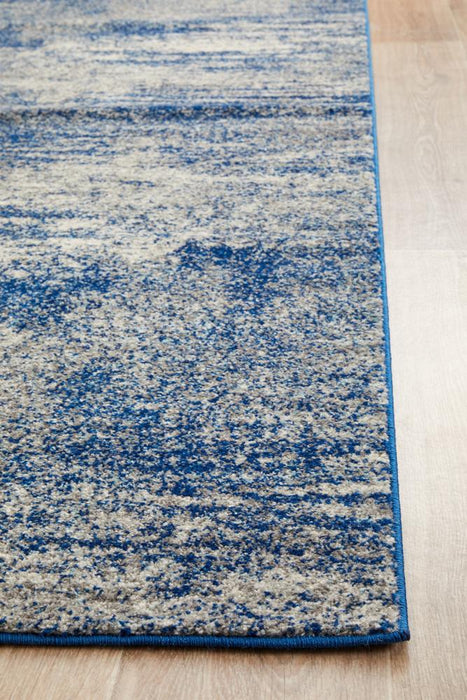 Serap Grey & Blue Dunescape Contemporary Runner Rug, Rugs, Ozark Home 