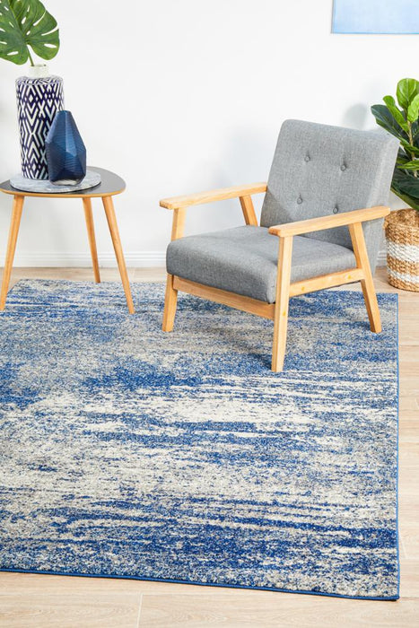 Serap Grey & Blue Dunescape Contemporary Rug, Rugs, Ozark Home 