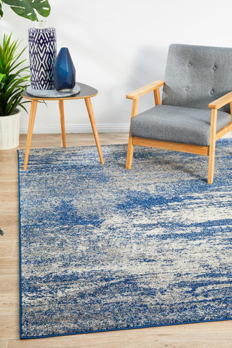 Serap Grey & Blue Dunescape Contemporary Rug, Rugs, Ozark Home 