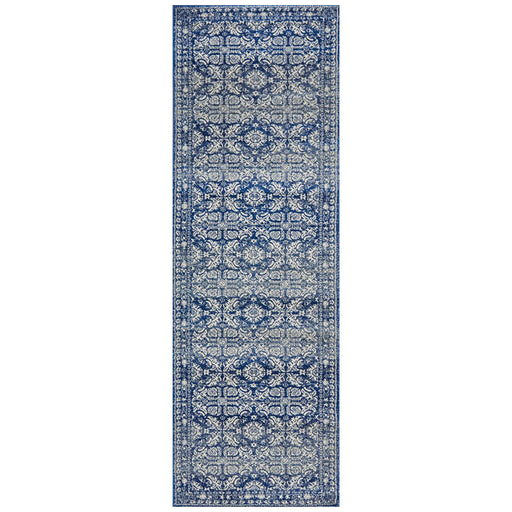 Serap Navy Transitional Medallion Contemporary Runner Rug, Rugs, Ozark Home 