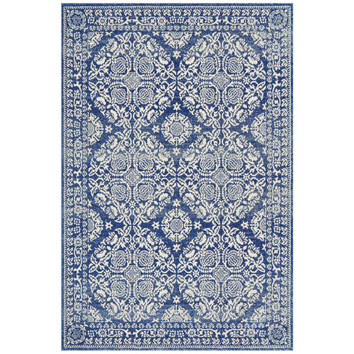 Serap Navy Transitional Medallion Contemporary Rug, Rugs, Ozark Home 