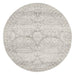 Serap Silver Round Transitional Medallion Contemporary Rug, Rugs, Ozark Home 