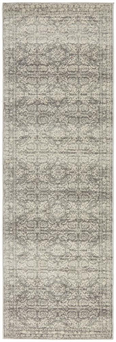 Serap Silver Transitional Medallion Contemporary Rug, Rugs, Ozark Home 