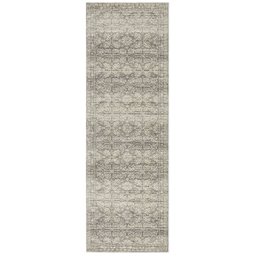 Serap Silver Transitional Medallion Contemporary Runner Rug, Rugs, Ozark Home 