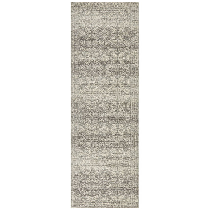 Serap Silver Transitional Medallion Contemporary Runner Rug, Rugs, Ozark Home 